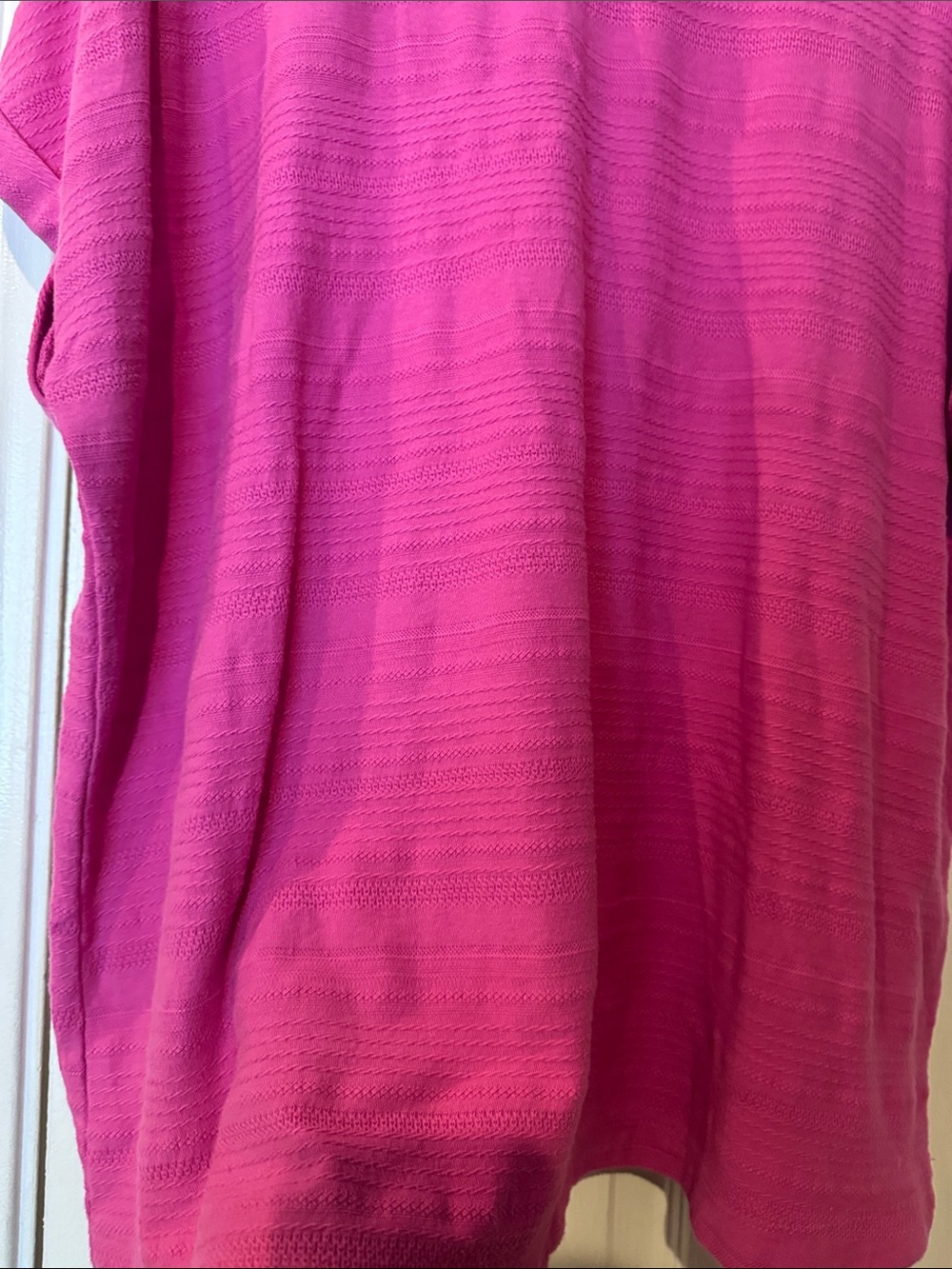 St. John's Bay Bright Fuchsia Short Sleeve Knit Tee - Picture 4 of 6